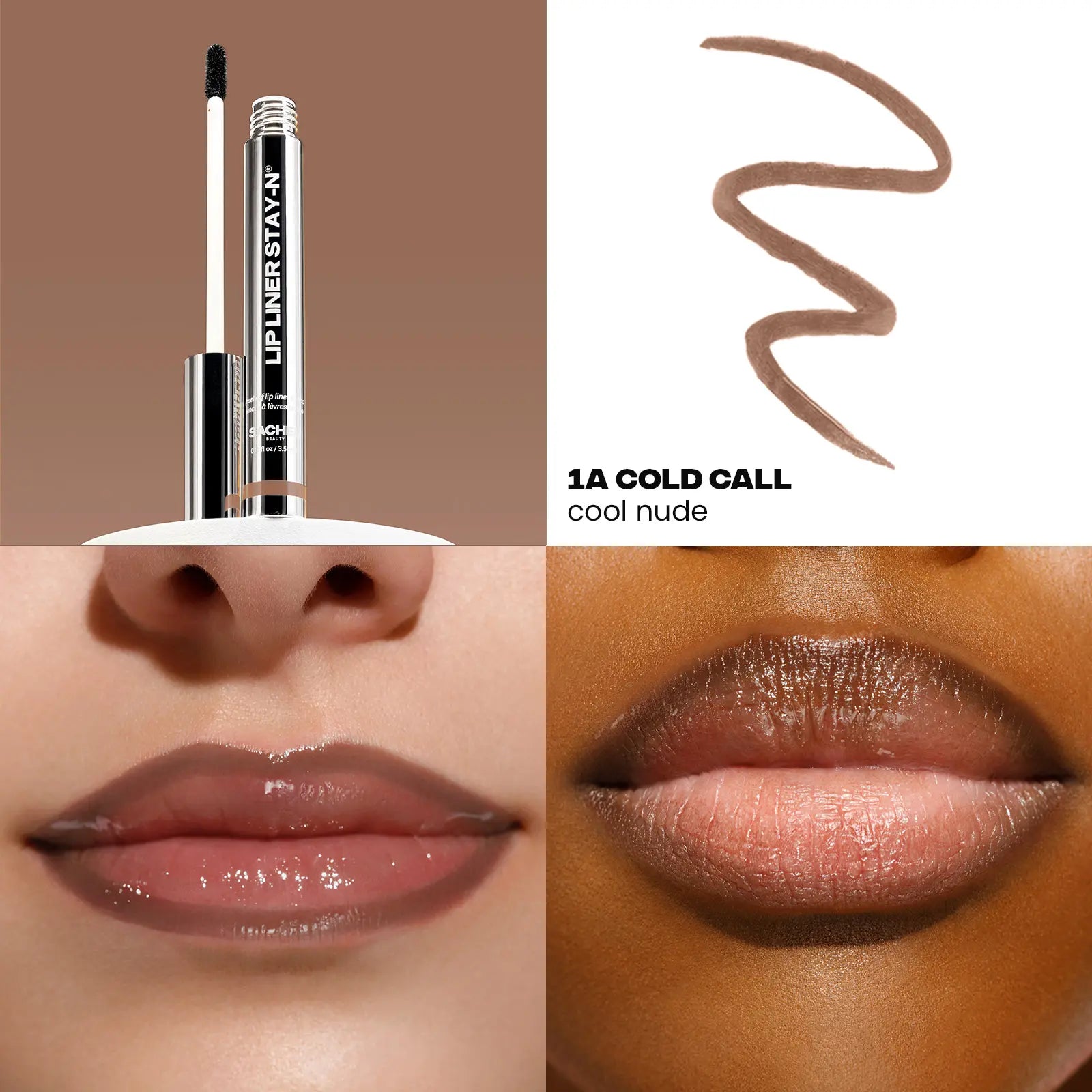 LIP LINER STAY-N - Peel-Off Lip Liner Stain - All Day & Night Lipliner with Hyaluronic Acid & Vitamin E - Long Lasting Formula - 0.12 Fl Oz / 3.5 Ml