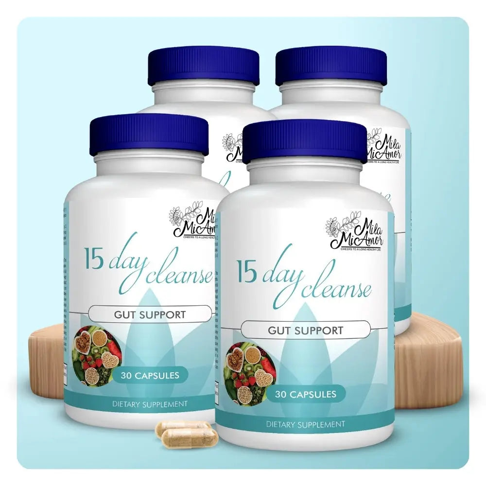 15 Day Cleanse - Gut and Colon Support | Caffeine Free | Advanced Formula with Senna, Cascara Sagrada, & Psyllium Husk | Non-Gmo | 30 Capsules