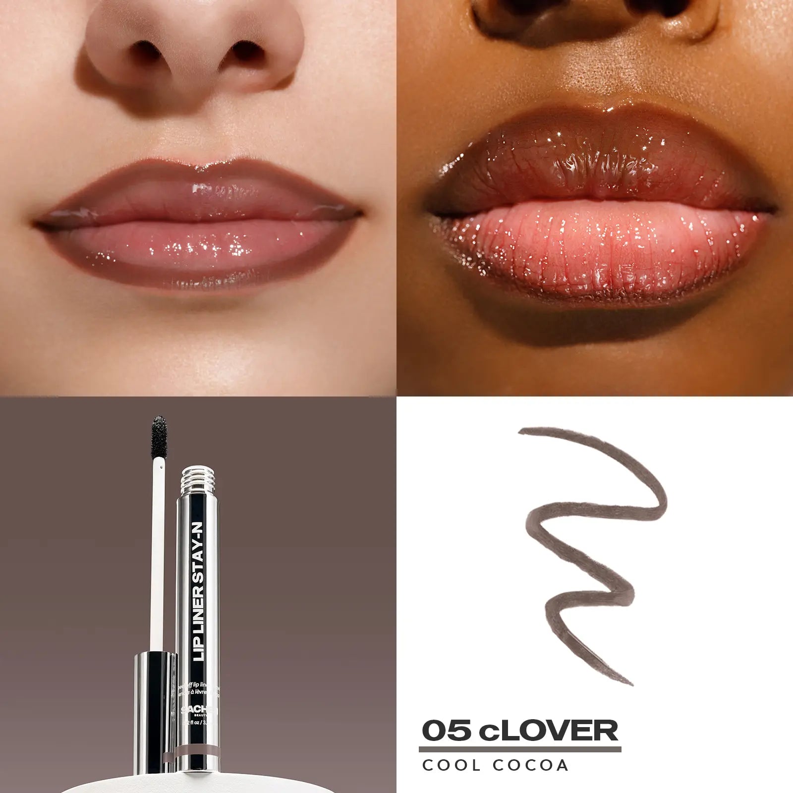 LIP LINER STAY-N - Peel-Off Lip Liner Stain - All Day & Night Lipliner with Hyaluronic Acid & Vitamin E - Long Lasting Formula - 0.12 Fl Oz / 3.5 Ml