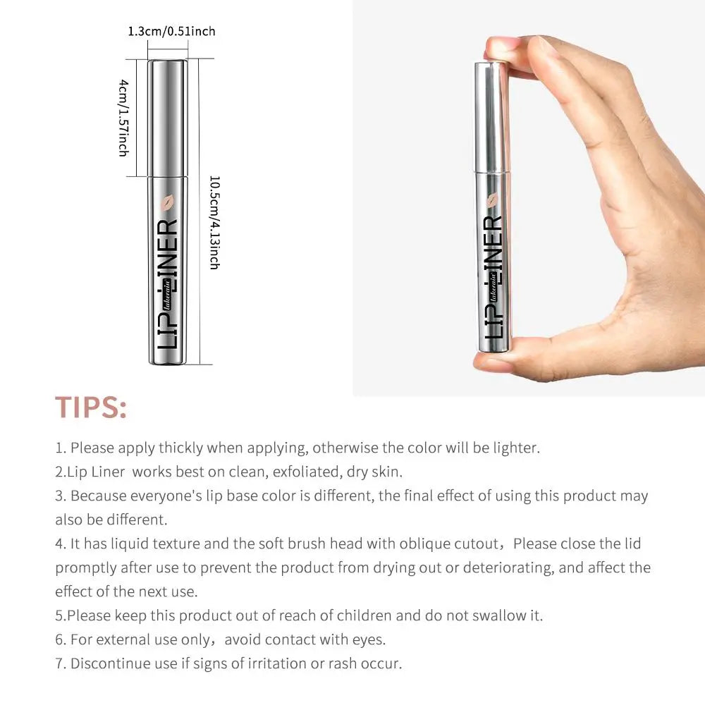 Peel off Lip Liner Tattoo, 1 Count Long Lasting Water Proof Peel off Lip Stain Lip Tint, Semi-Permanent Hyaluronic Matte Lipstick Lip Gloss, Lip Makeup Products