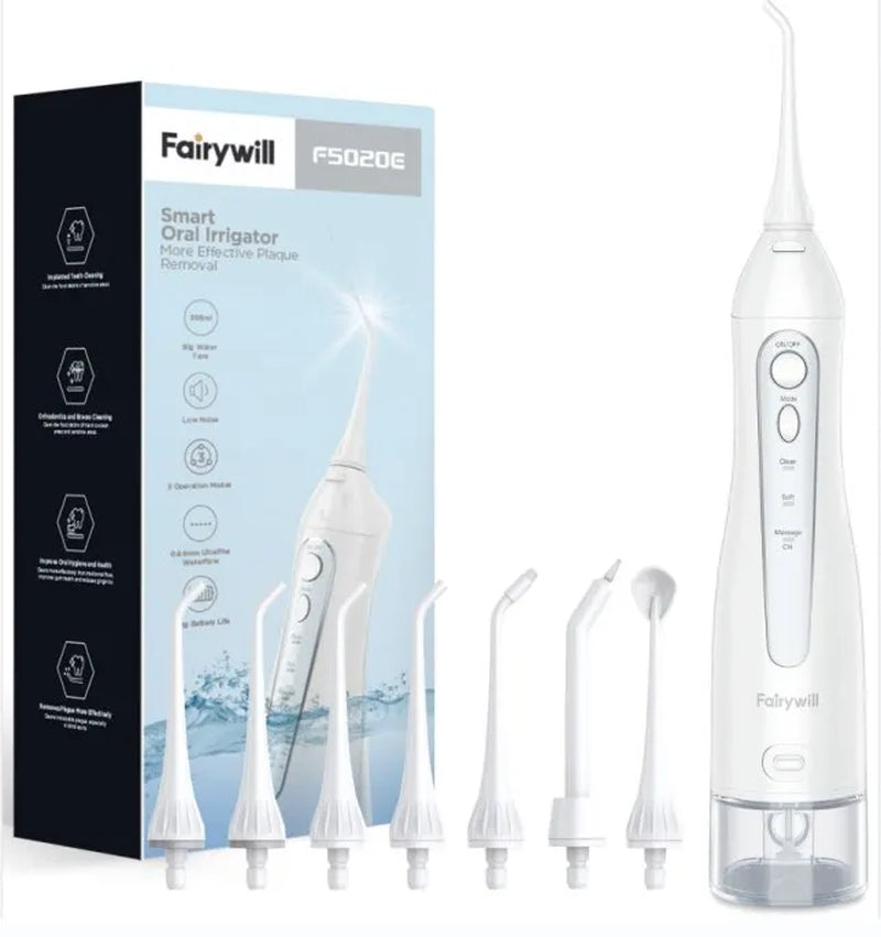 Rechargeable Portable Water Flosser with 3 Modes and 300ML Water Tank for Effective Dental Care