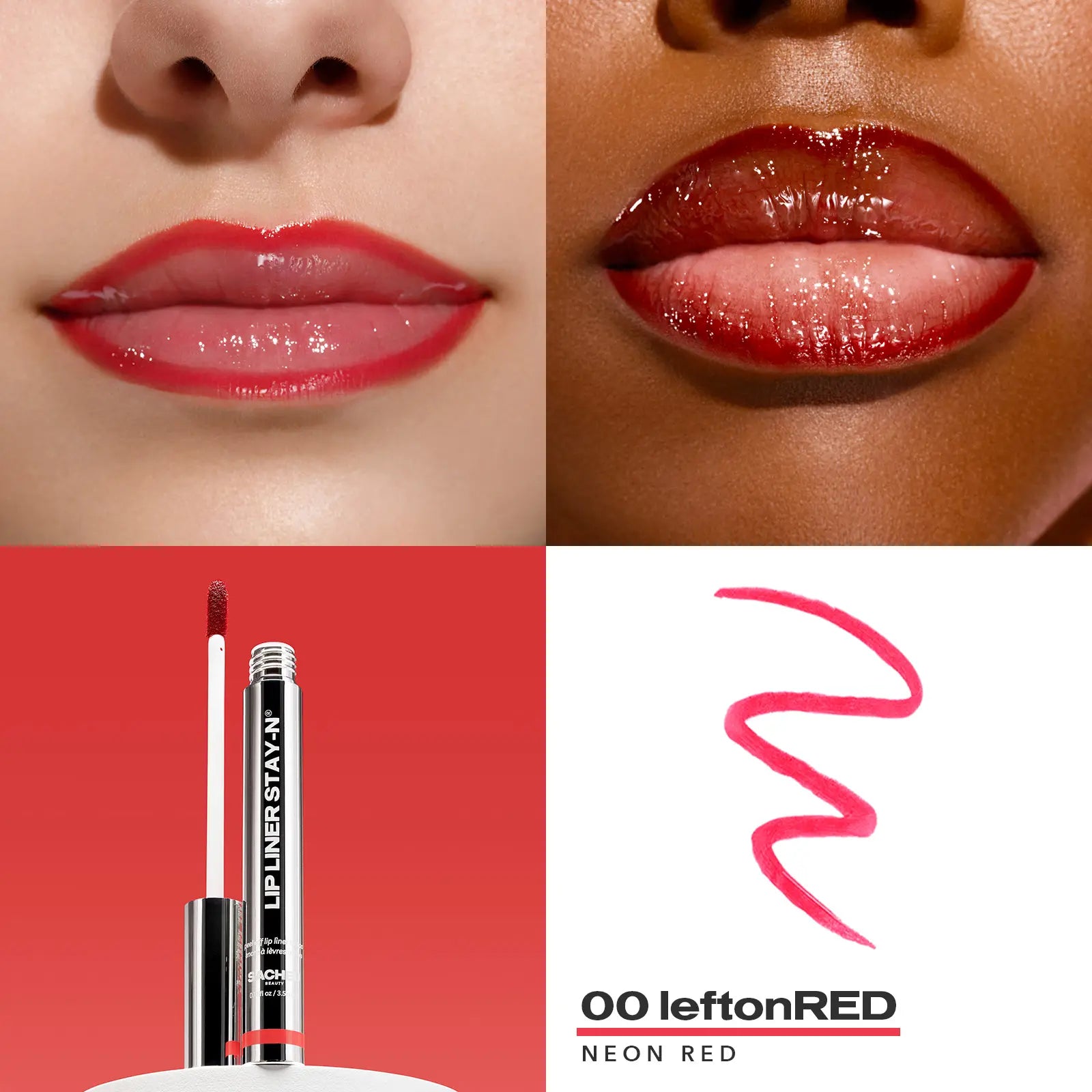 LIP LINER STAY-N - Peel-Off Lip Liner Stain - All Day & Night Lipliner with Hyaluronic Acid & Vitamin E - Long Lasting Formula - 0.12 Fl Oz / 3.5 Ml