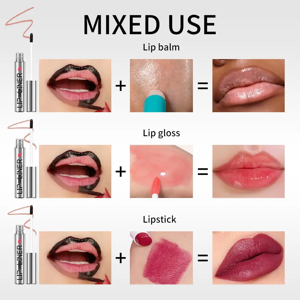 Peel off Lip Liner Tattoo, 1 Count Long Lasting Water Proof Peel off Lip Stain Lip Tint, Semi-Permanent Hyaluronic Matte Lipstick Lip Gloss, Lip Makeup Products