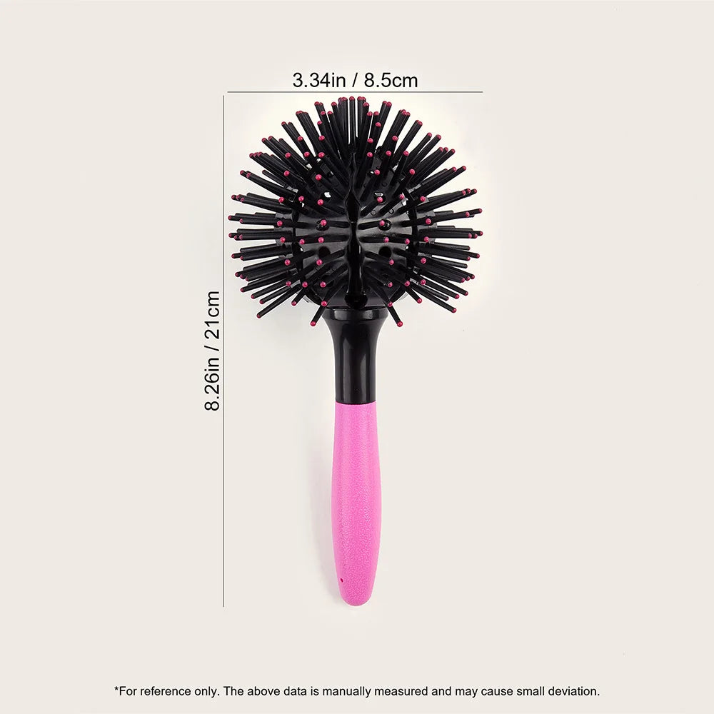 3D round Hair Brushes Detangling Hairbrush Spherical Ball Brush 360° round Styling Hair Brush Salon Heat Resistant Hair Combs
