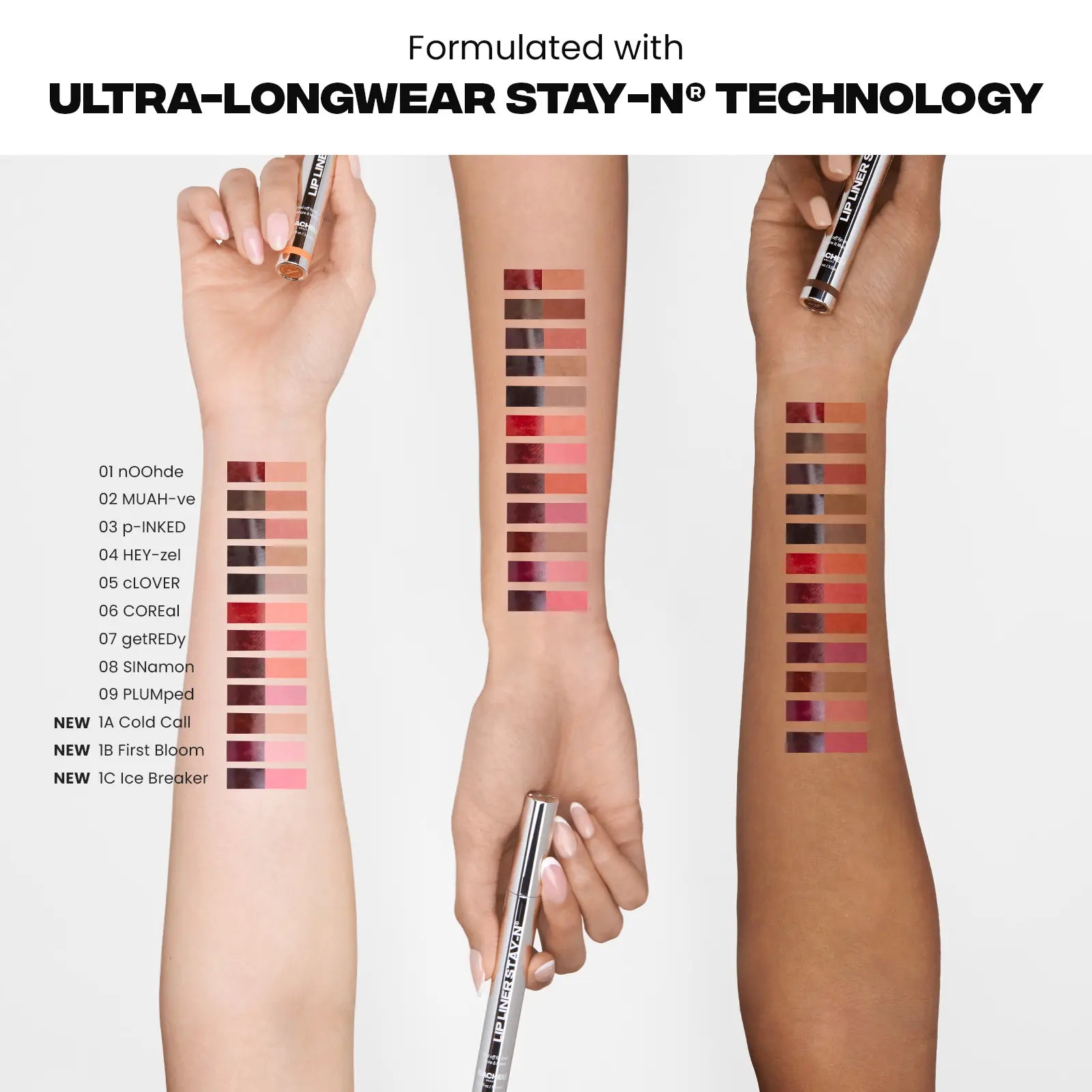 LIP LINER STAY-N - Peel-Off Lip Liner Stain - All Day & Night Lipliner with Hyaluronic Acid & Vitamin E - Long Lasting Formula - 0.12 Fl Oz / 3.5 Ml