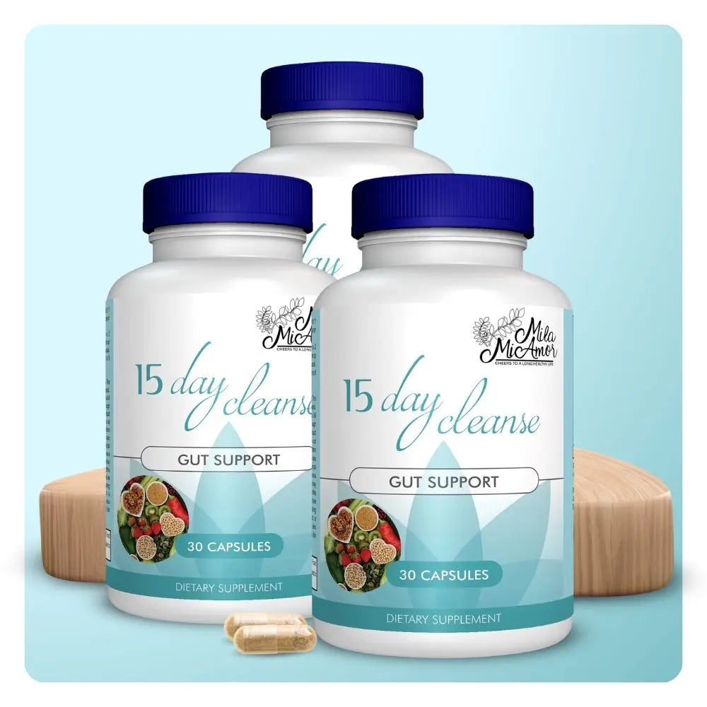 15 Day Cleanse - Gut and Colon Support | Caffeine Free | Advanced Formula with Senna, Cascara Sagrada, & Psyllium Husk | Non-Gmo | 30 Capsules